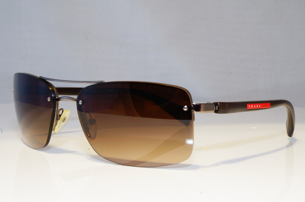 PRADA Mens Designer Sunglasses Black Rectangle SPS 50N 1BO-1A1 20837