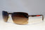 PRADA Mens Designer Sunglasses Brown Rectangle SPS 50N 5AV-6S1 20838