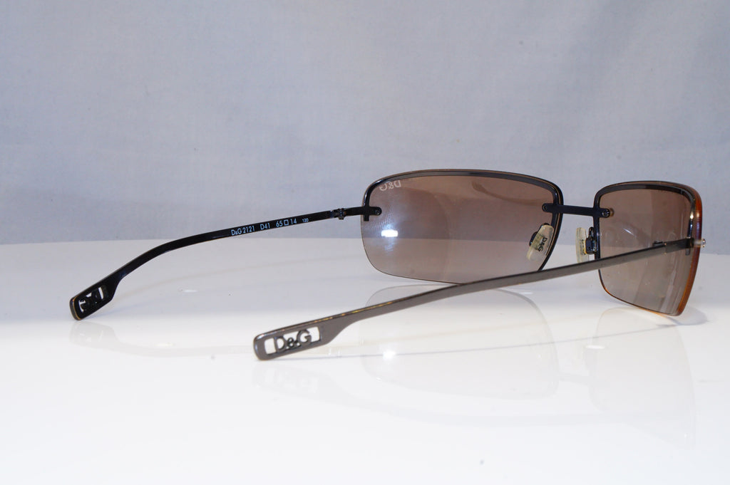 DOLCE & GABBANA Mens Vintage 1990 Sunglasses Brown Rectangle D&G 2121 D41 22141