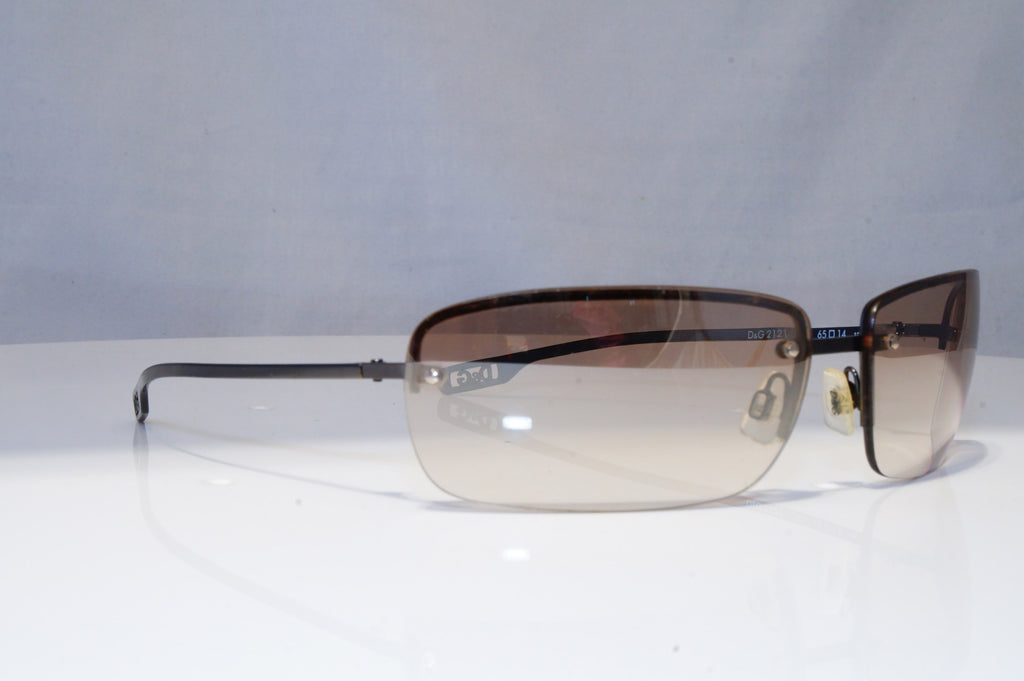 DOLCE & GABBANA Mens Vintage 1990 Sunglasses Brown Rectangle D&G 2121 D41 22141