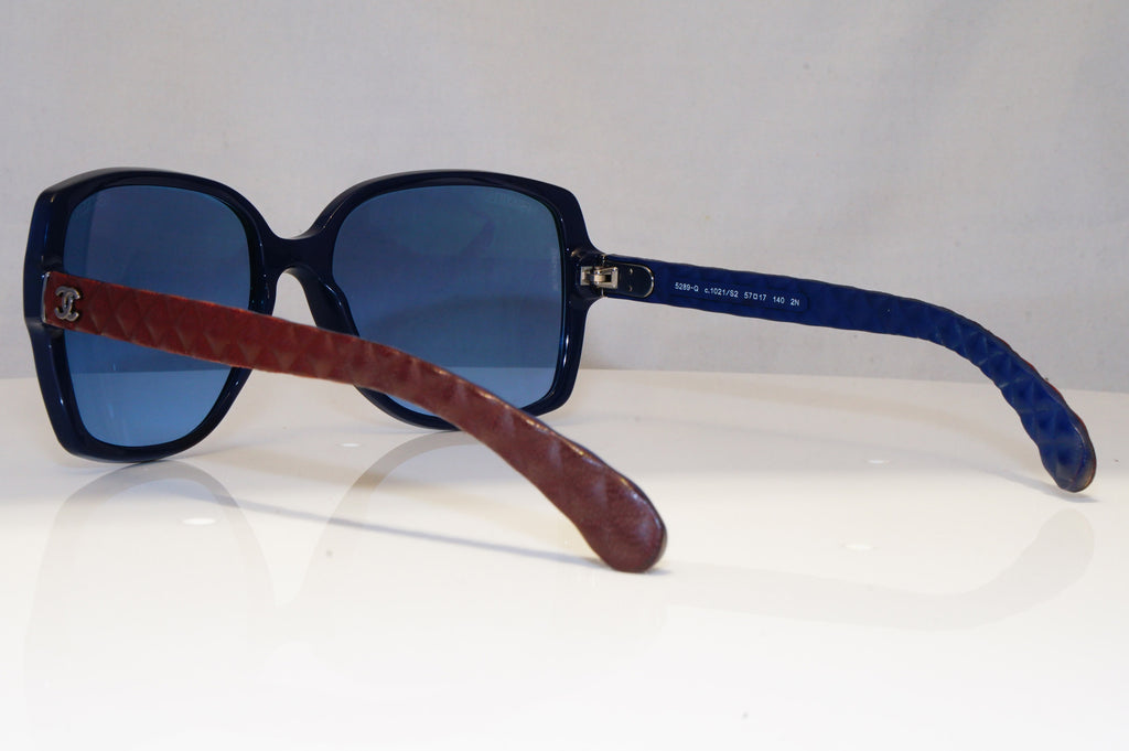 CHANEL Womens Designer Sunglasses Blue Square BROWN QUILTED 5289 1021/S2 22131