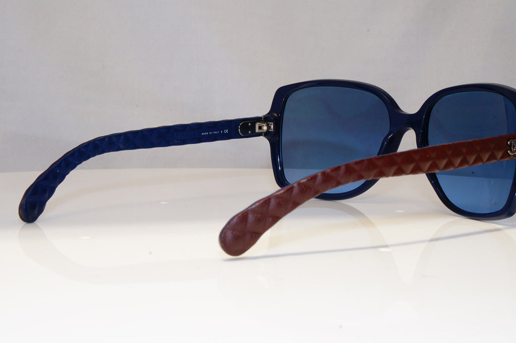 CHANEL Womens Designer Sunglasses Blue Square BROWN QUILTED 5289 1021/S2 22131