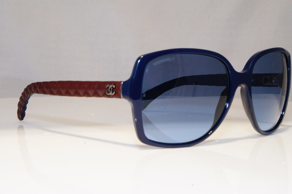 CHANEL Womens Designer Sunglasses Blue Square BROWN QUILTED 5289 1021/S2 22131