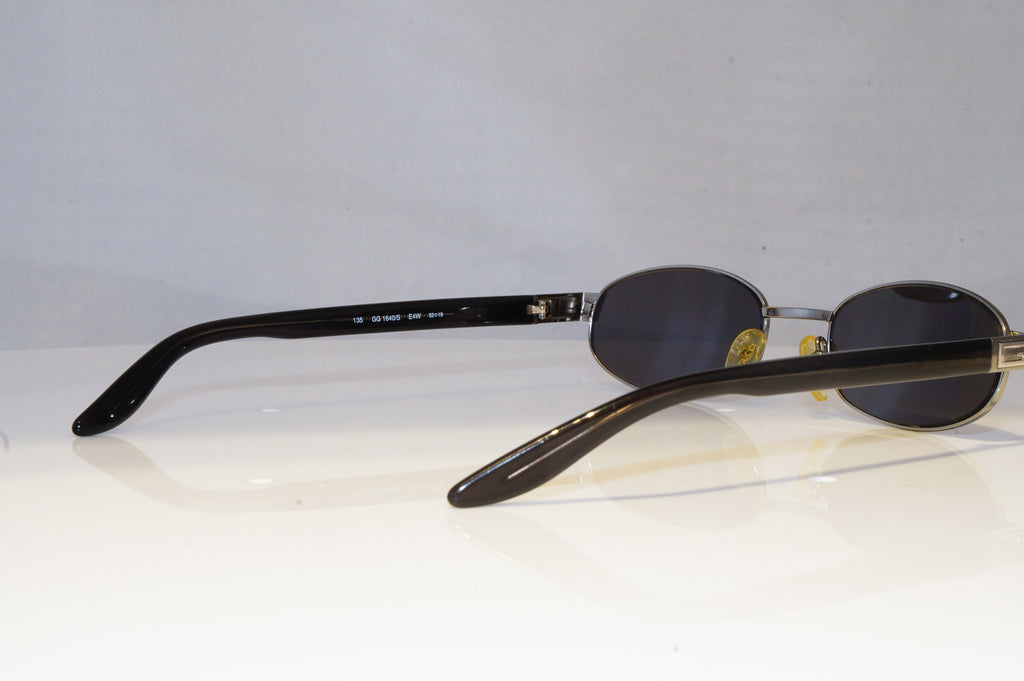 GUCCI Mens Womens Vintage Designer Sunglasses Black Rectangle GG 1640 E4W 20465