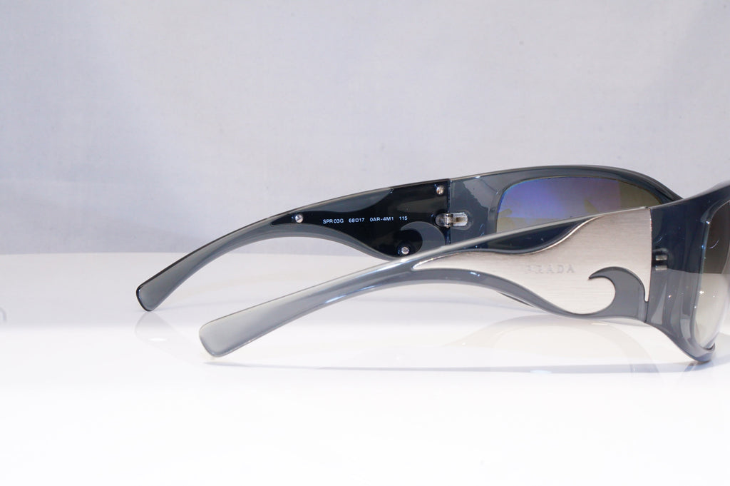 PRADA Womens Designer Sunglasses Grey Wrap SPR 03G OAR-4M1 18791