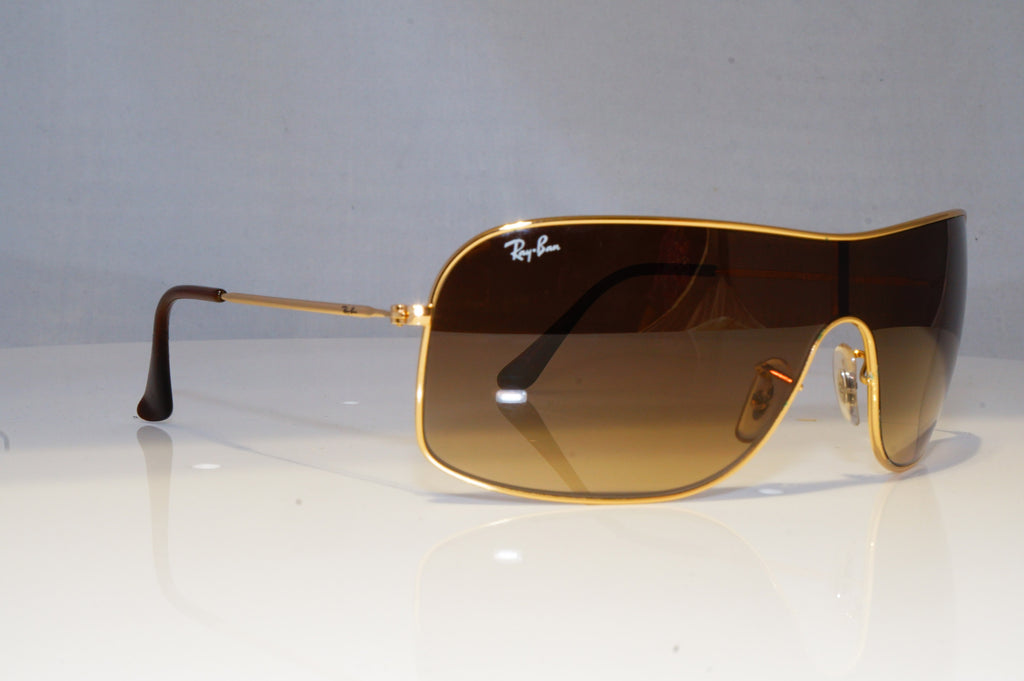 RAY-BAN Mens Designer Sunglasses Gold Shield RB 3341 001/13 20457