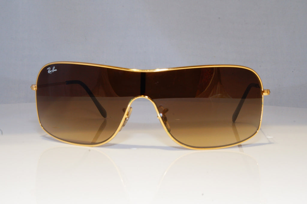 RAY-BAN Mens Designer Sunglasses Gold Shield RB 3341 001/13 20457