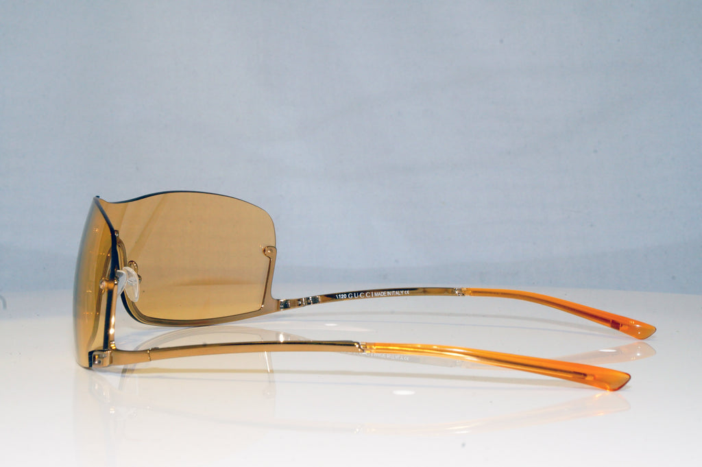 GUCCI Mens Vintage 1990 Designer Sunglasses Gold Shield GG 1690 577IC 17610
