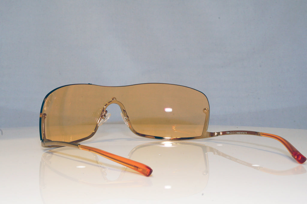 GUCCI Mens Vintage 1990 Designer Sunglasses Gold Shield GG 1690 577IC 17610