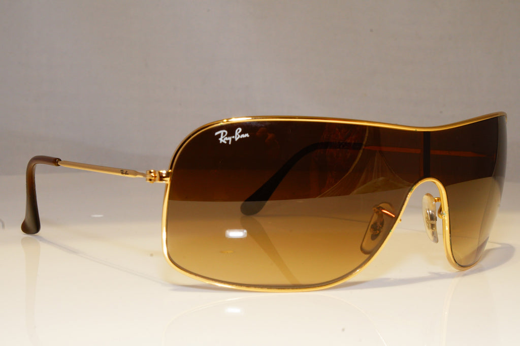 RAY-BAN Mens Designer Sunglasses Gold Shield RB 3341 001/13 20457