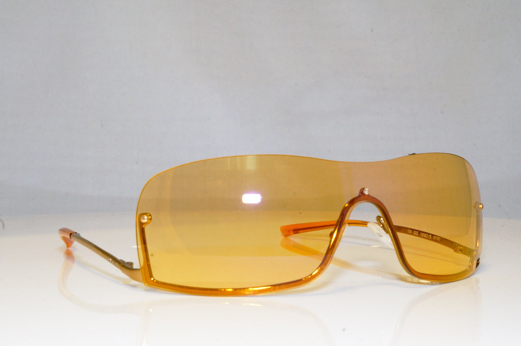 GUCCI Mens Vintage 1990 Designer Sunglasses Gold Shield GG 1690 577IC 17610