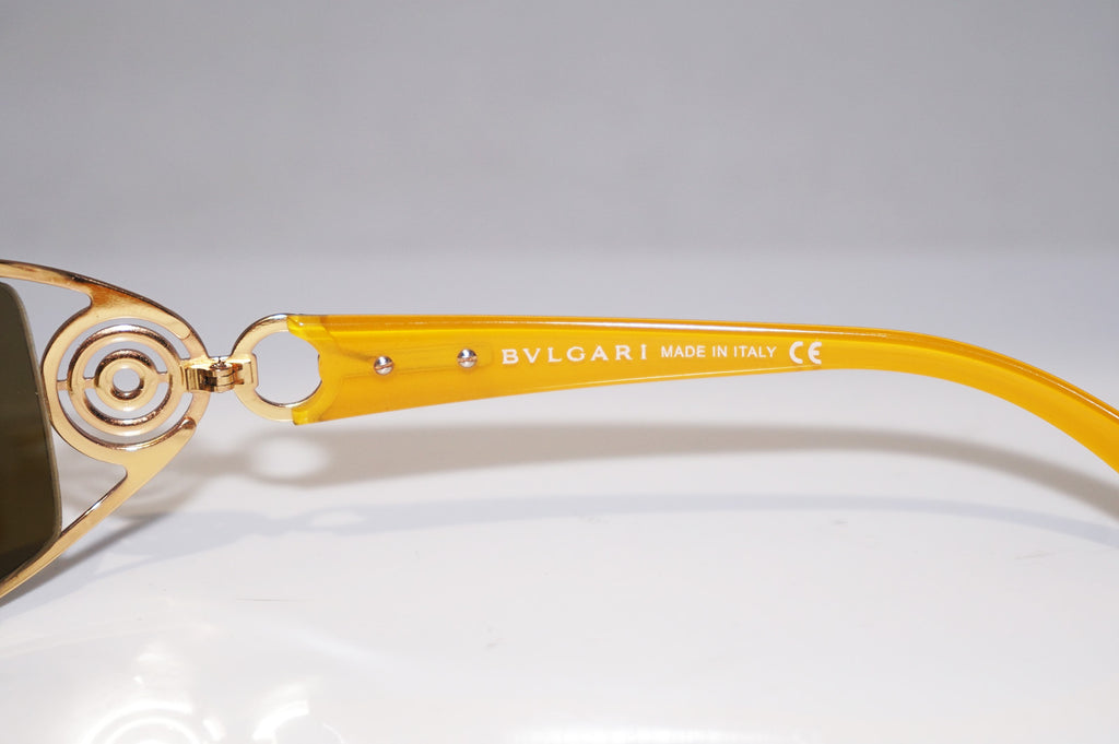 BVLGARI Boxed Womens Designer Crystal Sunglasses Gold Rectangle 6003 10173 15492