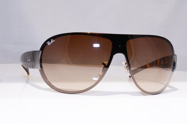 RAY-BAN Mens Designer Sunglasses Brown Shield RB 3350 004/13 18769