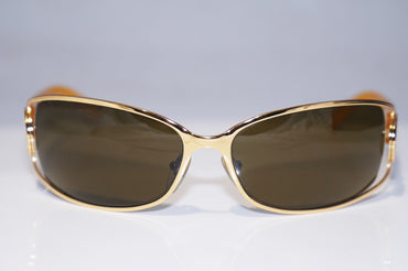 BVLGARI Boxed Womens Designer Crystal Sunglasses Gold Rectangle 6003 10173 15492