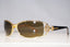 BVLGARI Boxed Womens Designer Crystal Sunglasses Gold Rectangle 6003 10173 15492