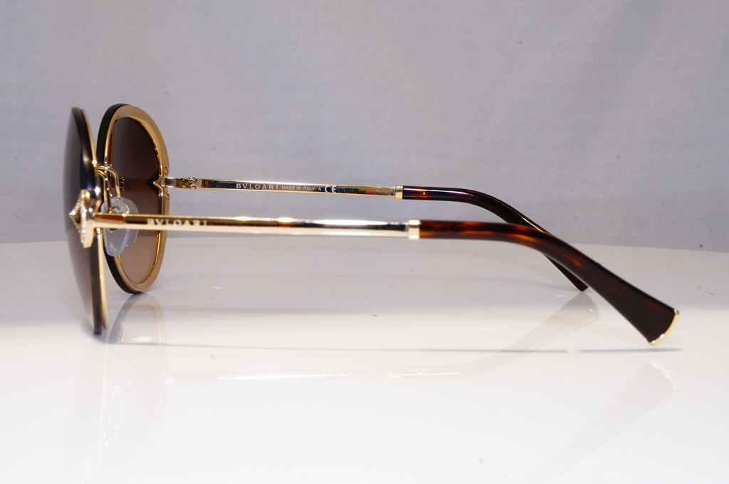 BVLGARI Womens Diamante Designer Sunglasses Gold Round 6101 278/13 22132