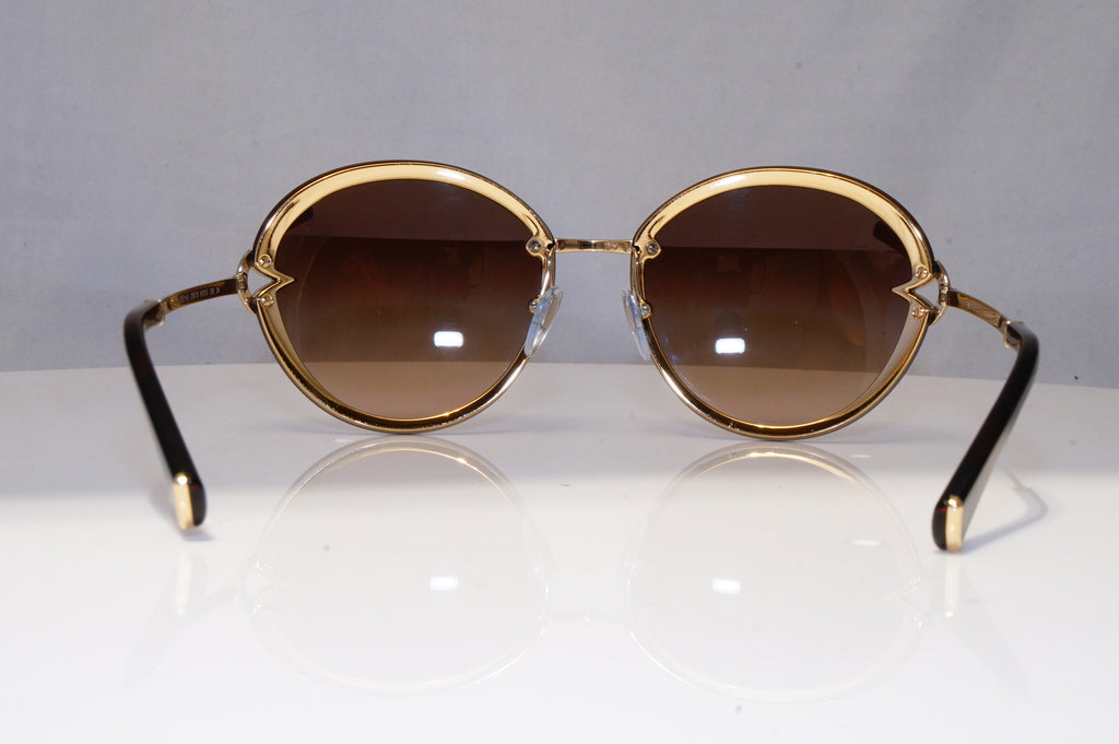 BVLGARI Womens Diamante Designer Sunglasses Gold Round 6101 278/13 22132