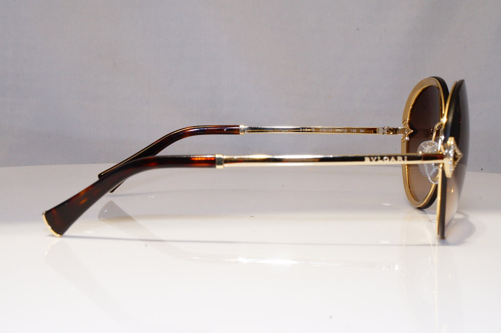 BVLGARI Womens Diamante Designer Sunglasses Gold Round 6101 278/13 22132