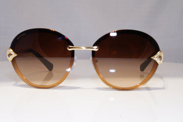 BVLGARI Womens Diamante Designer Sunglasses Gold Round 6101 278/13 22132