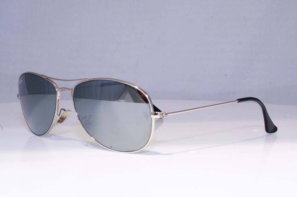 RAY-BAN Mens Mirror Designer Sunglasses Silver Pilot COCKPIT RB 3362 SLV 19836