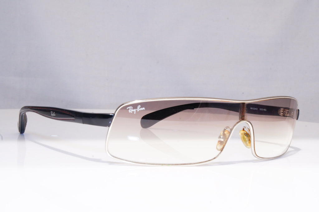 RAY-BAN Mens Vintage 1990 Designer Sunglasses Silver Shield RB 3243 003/8G 18760