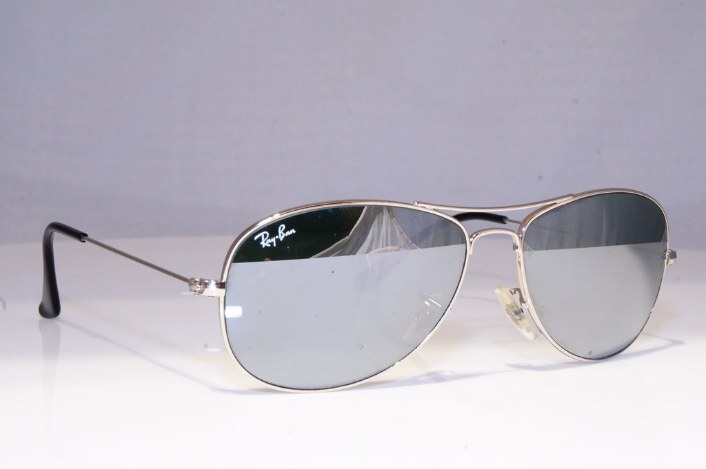 RAY-BAN Mens Mirror Designer Sunglasses Silver Pilot COCKPIT RB 3362 SLV 19836