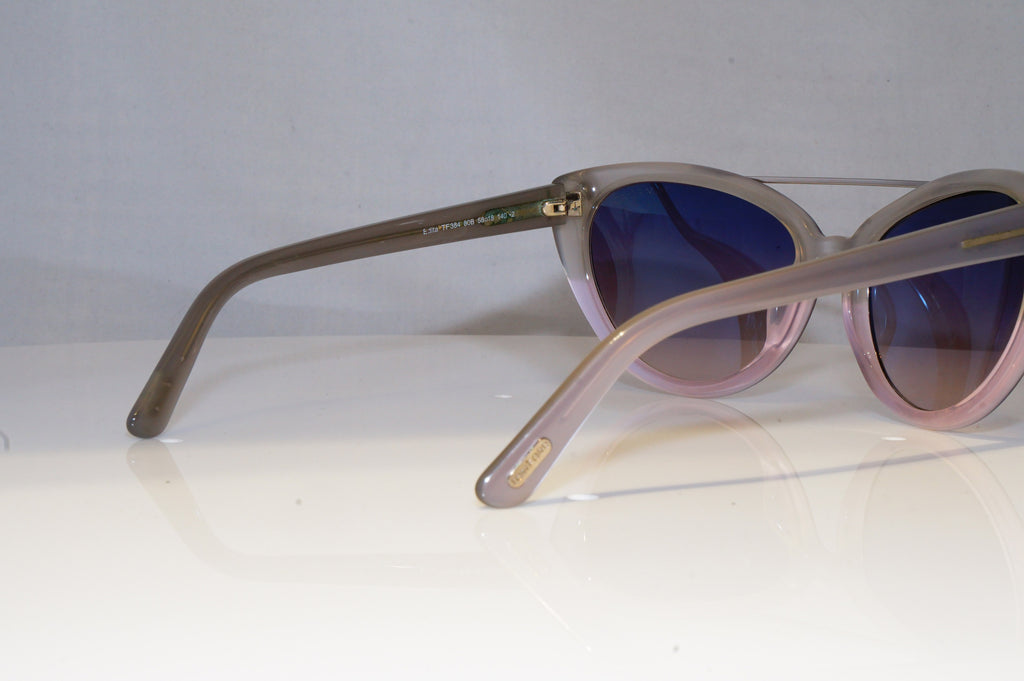 TOM FORD Womens Designer Sunglasses Grey Cat Eye Edita TF 384 80B 20445
