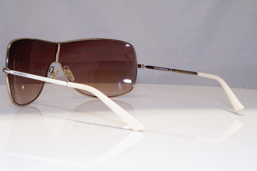 EMPORIO ARMANI Mens Womens Polarized Sunglasses Silver Shield EA9818 216CC 22139