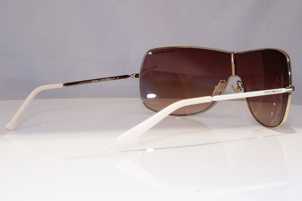 EMPORIO ARMANI Mens Womens Polarized Sunglasses Silver Shield EA9818 216CC 22139