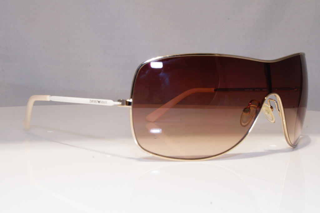 EMPORIO ARMANI Mens Womens Polarized Sunglasses Silver Shield EA9818 216CC 22139