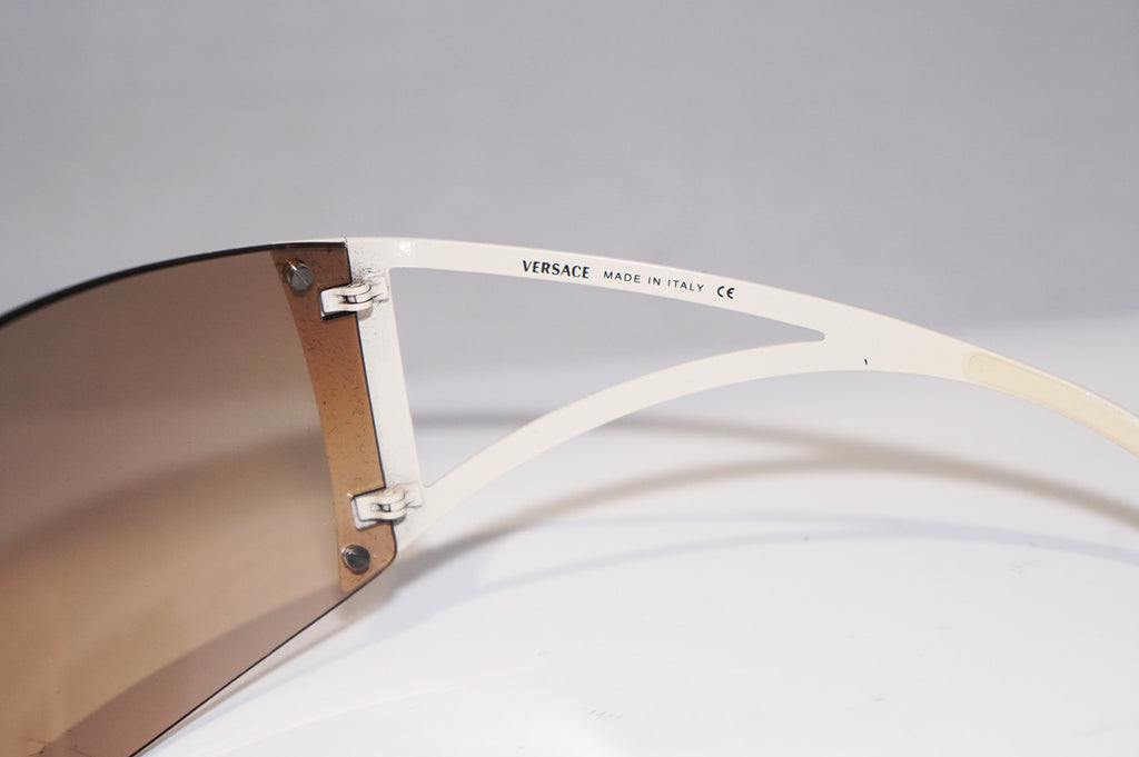 VERSACE Womens Designer Crystal Sunglasses Beige Shield MOD 2034 1109/13 15493