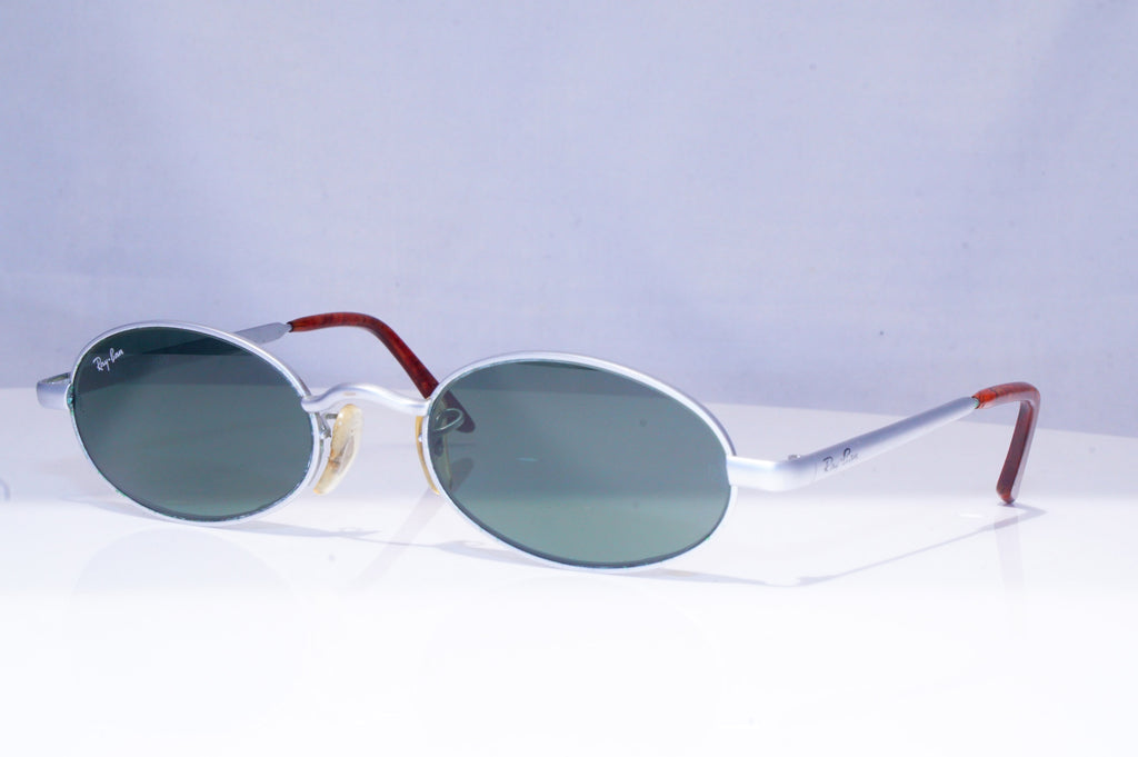 RAY-BAN Mens Vintage 1990 Designer Sunglasses Silver Oval W2946 BRN 18765