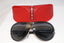 PRADA Mens Unisex Designer Sunglasses Black Shield SPR 07H 1AB-1A1 16224
