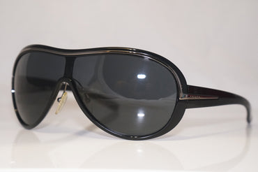 PRADA Mens Unisex Designer Sunglasses Black Shield SPR 07H 1AB-1A1 16224