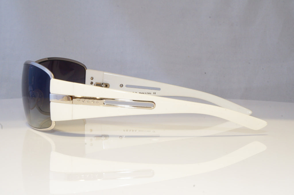PRADA Mens Designer Sunglasses White Shield SPR 56H 4AO-5D1 20886