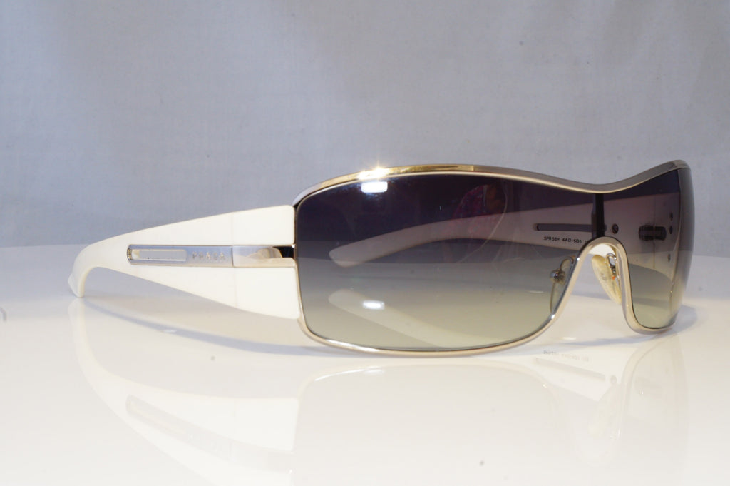 PRADA Mens Designer Sunglasses White Shield SPR 56H 4AO-5D1 20886