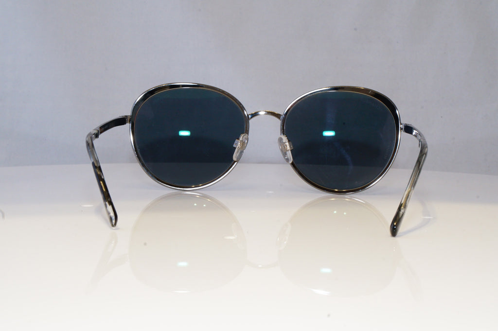 CHANEL Womens Mirror Designer Sunglasses Black Round 4206 353/26 20883