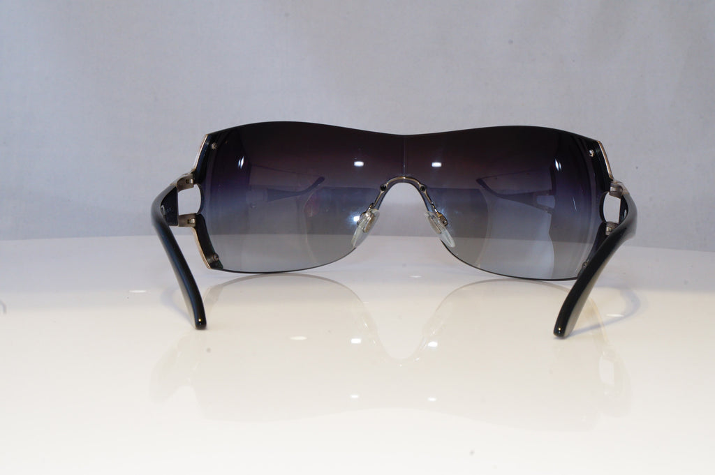 BVLGARI Womens Diamante Designer Sunglasses Black Shield 6038-B 102/8G 20884