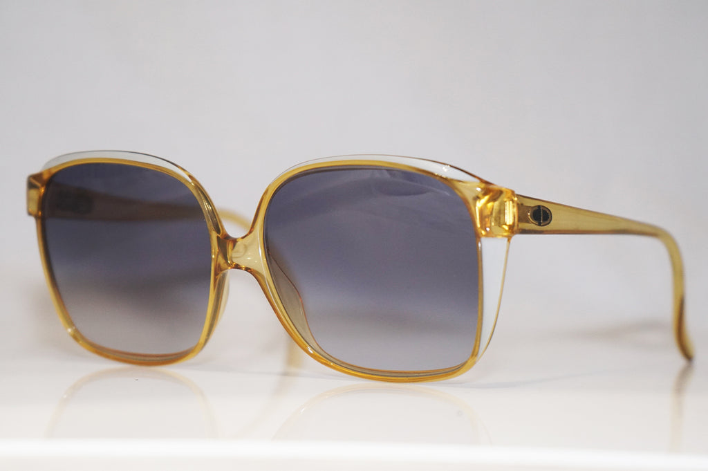 DIOR 1990 Vintage Womens Designer Sunglasses Ocher Square 2101 20 16246
