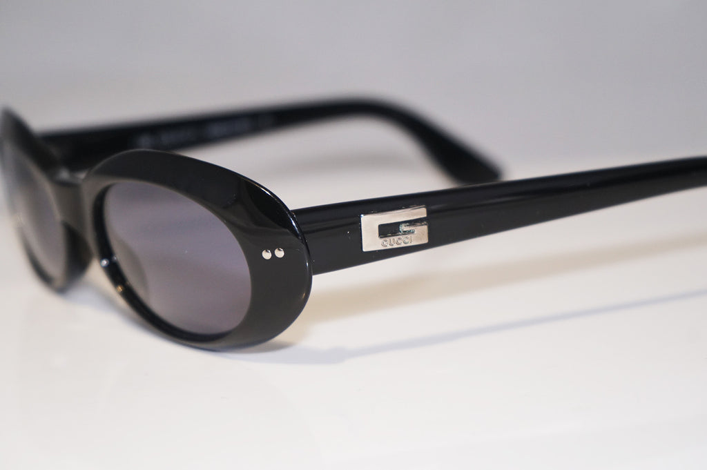 GUCCI 1990 Vintage Womens Designer Sunglasses Black Oval GG 2413 807 15373