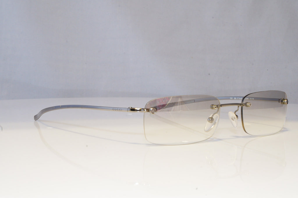 GUCCI Mens Vintage 1990 Designer Sunglasses Silver Rectangle GG 1715 6LBNM 20877