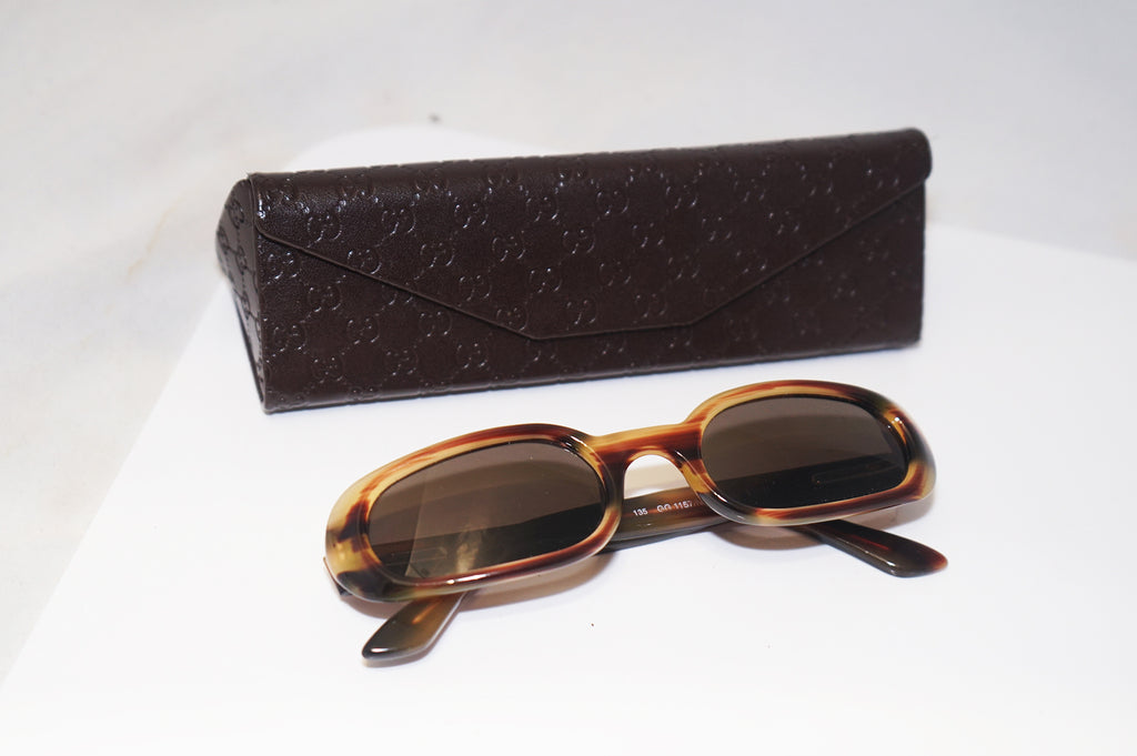 GUCCI Vintage 1990 Mens Unisex Designer Sunglasses Brown GG 1157 3CX 16391