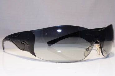 PRADA Womens Designer Sunglasses Black Shield SPR 58F 1BO-5D1 21885