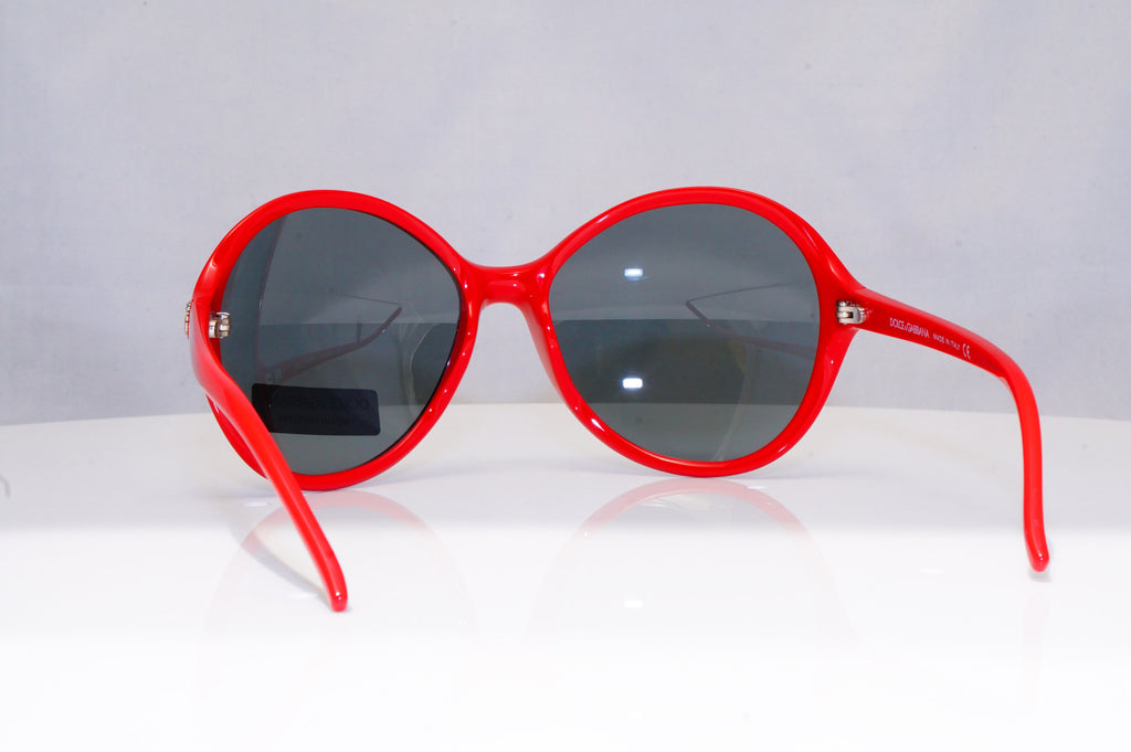 DOLCE&GABBANA Womens Diamante Designer Sunglasses Red Round DG 6006 588/87 18627