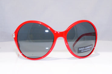 DOLCE&GABBANA Womens Diamante Designer Sunglasses Red Round DG 6006 588/87 18627