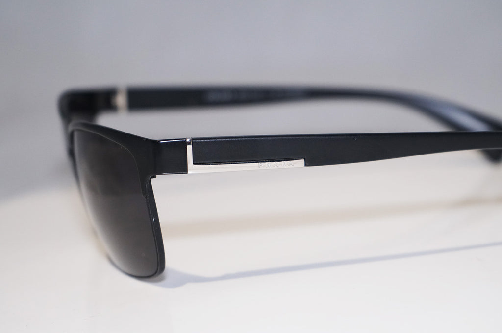 PRADA Mens Designer Sunglasses Black Rectangle SPR 51O FAD-5W1 15614