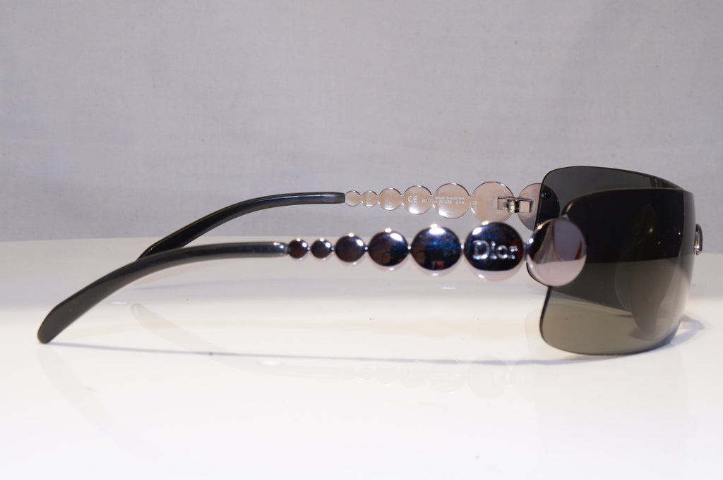CHRISTIAN DIOR Mens Womens Vintage Sunglasses Silver Shield RUTHENIUM 24X 17836