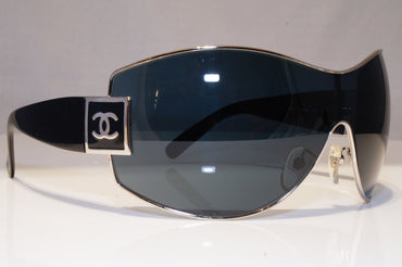 CHANEL Womens Oversized Sunglasses Black Shield SKI ICONIC CC 4114 127/87 17837