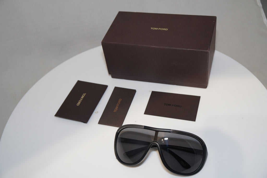 TOM FORD Mens Boxed Designer Sunglasses Black Shield Farrah TF 10 Br 131 21882