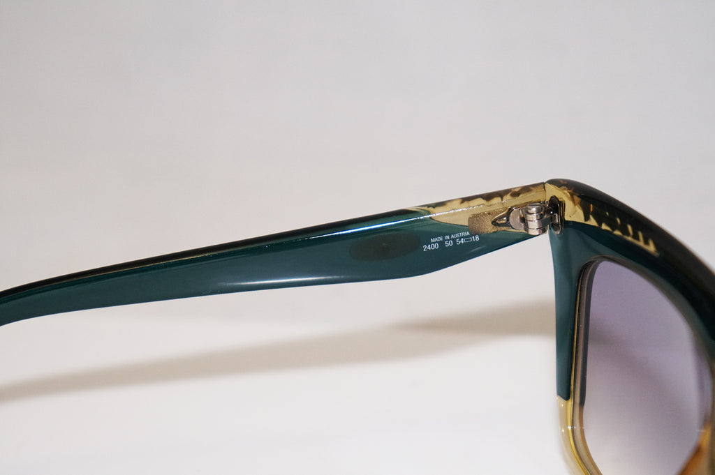 DIOR 1990 Vintage Mens Unisex Designer Sunglasses Green Square 2400 50 16325